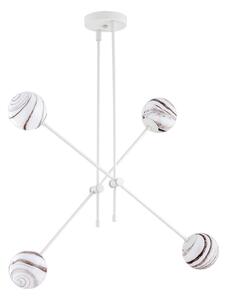 Argon 1841 - Lustr na tyči ABSOS 4xE14/7W/230V alabastr bílá