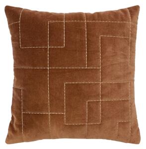 Terakotově červený sametový povlak na polštář Kave Home Prila 45 x 45 cm