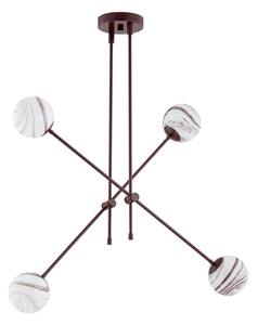 Argon 1842 - Lustr na tyči ABSOS 4xE14/7W/230V alabastr hnědá