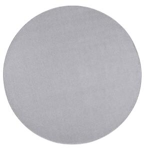 Hanse Home, Jednobarevní kusový koberec Nasty 101595 Silber kruh | Šedá Typ: kulatý 133 cm