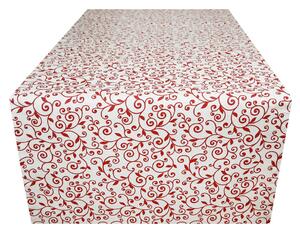 Běhoun na stůl rudé listí 50x150 cm Made in Italy