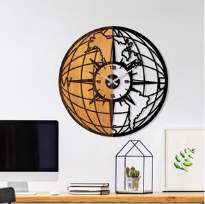 Nástěnné hodiny pr. 56 cm 1xAA dřevo/kov