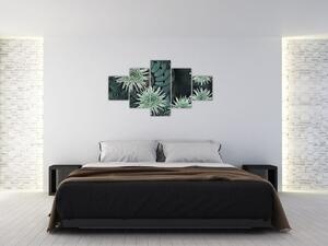 Obraz - Zelené květy (125x70 cm)