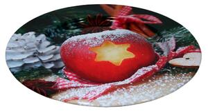 Talíř plechový dekorační Jablko hvězda33 cm