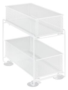 Wenko Kovový regál s úložnými boxy Gioma (bílá) (100353866001)