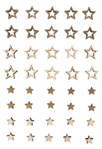 Dřevěné ozdoby hvězdičky (set 40 ks)