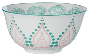 ORNAMENTS Miska 520 ml - růžová/zelená