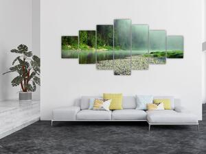 Obraz - Řeka u lesa (210x100 cm)