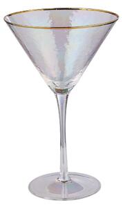SMERALDA Sklenice na martini se zlatým okrajem 280 ml