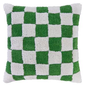 CHECKER STYLE Polštář 50 x 50 cm - zelená