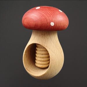 AMADEA Dřevěný louskáček na ořechy ve tvaru muchomůrky