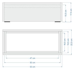 AMADEA Betonový truhlík odlehčený - hladký, 53x22,5x17,5 cm, český výrobek