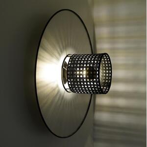 Duolla - Nástěnné svítidlo TOKYO RATTAN 1xE27/15W/230V pr. 50 cm stříbrná/černá