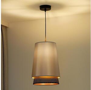 Duolla - Lustr na lanku BELL SHINY 1xE27/15W/230V pr. 25 cm stříbrná/černá