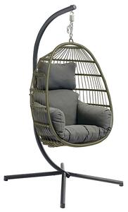 Zahradní houpací křeslo YOYO charcoal/olivová Exteriér | Zahradní křesla