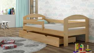 Dětská postel KAMI se šuplíkem - přírodní (Klasická dětská postel + Rošt zdarma)