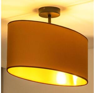 Duolla - Přisazený lustr OVAL VEGAN 1xE27/15W/230V hnědá