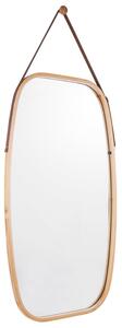 Present time Bambusové závěsné zrcadlo Idylica 74 x43 cm