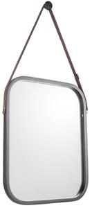 Time for home Černé bambusové závěsné zrcadlo Idylica 40,5 x 33 cm