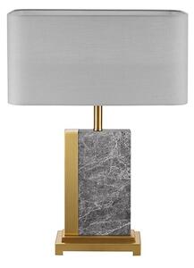 Stolní lampa Miracul v glamour stylu s podstavou z mramoru šedé barvy a kovu ve zlaté barvě 65 cm