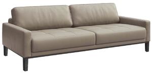 Šedá třímístná kožená pohovka MESONICA Musso Tufted 211 cm