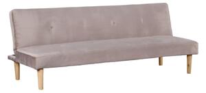 KONDELA Pohovka rozkládací, hnědošedá Taupe Velvet látka/dub, ALIDA