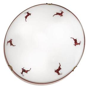 Kolarz 731.12.4.103-Stropní svítidlo NONNA 2xE27/60W/230V pr.40cm jeleni červená
