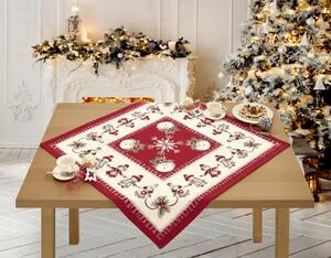 Vánoční gobelínový ubrus na stůl 90x90 cm Chenille IT021 90x90 cm Vícebarevná