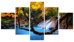 Obraz - Vodopády v Asii (125x70 cm)