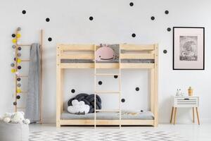 Dětská patrová postel Latte (Dřevěná poschoďová palanda pro sourozence, moderního skandinávského stylu.)