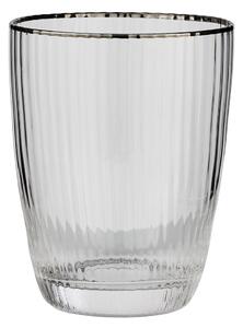 CHELSEA Sklenice na vodu se stříbrným okrajem 300 ml