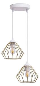 Lustr na lanku CEED GOLD 2xE27/60W/230V pr. 28 cm bílá/zlatá