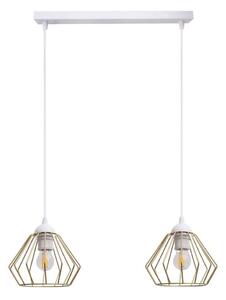 Lustr na lanku CEED GOLD 2xE27/60W/230V bílá/zlatá