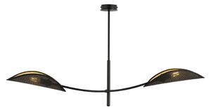 Lustr na tyči LOTUS 2xE14/10W/230V černá/zlatá