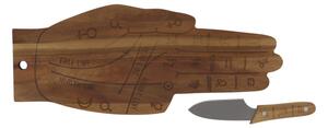 Dřevené kuchyňské prkénko s magnetizovaným nožem Tarot Doiy