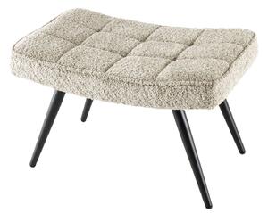 Stylová bouclá taburetka Scandinavia šedobílá 61cm