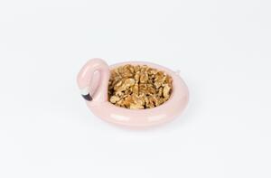 Servírovací mísa porcelánová ve tvaru ptáku růžová Flamingo Doiy