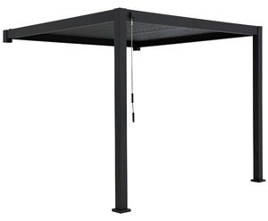 Zahradní stínění ke zdi REFLECT černé 3x3m - sloupy 11 cm Ostatní