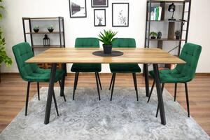Supplies moderní skandinávská židle KARA - tmavě zelený samet