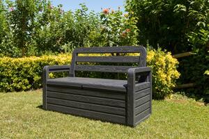 FOREVER SPRING plastová lavice - grafit Exteriér | Zahradní lavice