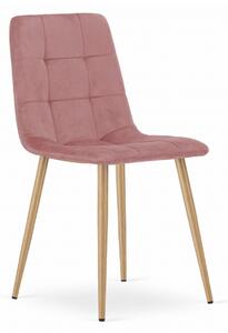 Supplies moderní skandinávská židle KARA - růžový samet