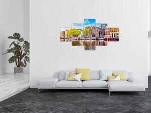 Obraz - Tančící domy, Amsterdam (125x70 cm)