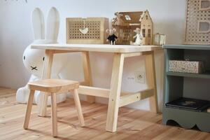 Dětský dřevěný stůl, 80 x 60 cm (Dětský dřevěný stůl)