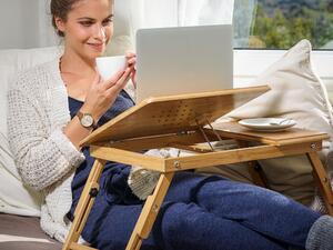 Deuba Bambusový stolek na notebook
