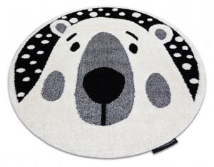 Koberec JOY Teddy krém / černý kruh