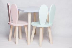 Set dřevěný stůl + 2 králičí židle - barvy (Set dřevěný stůl + židle)