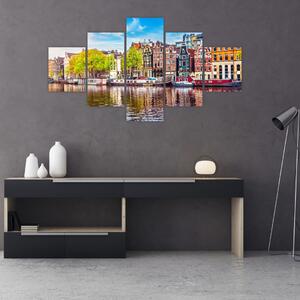 Obraz - Tančící domy, Amsterdam (125x70 cm)