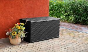 RATTAN zahradní plastový úložný box 420 L - grafit Exteriér | Zahradní boxy