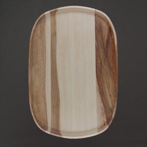 AMADEA Dřevěný podnos, masivní dřevo, 25 cm