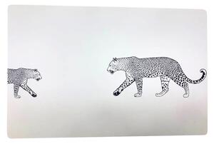 Prostírání na stůl, bílé, 28x43 cm, Leopard